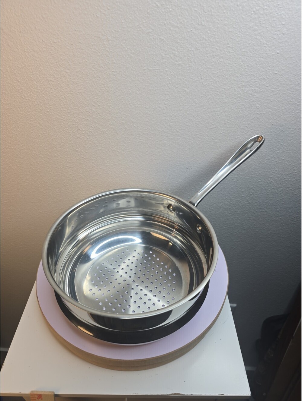 All-Clad 8” Stainless Steel 3 Qt Steamer Strainer Insert
